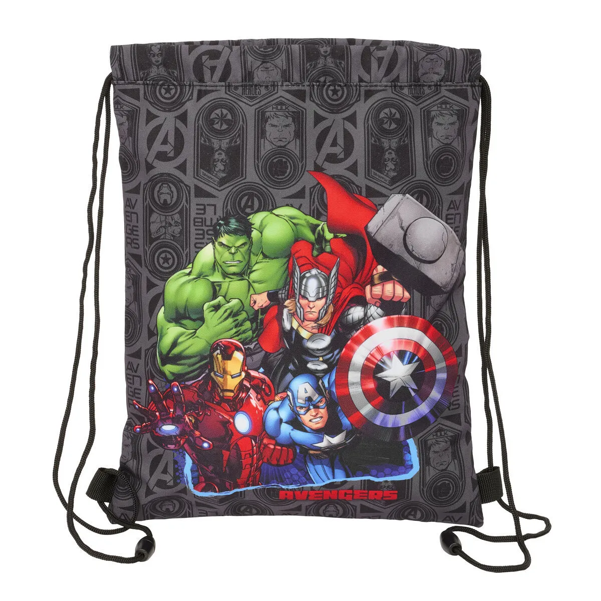 Batoh se šnůrkami The Avengers Vendetta Černý 26 x 34 x 1 cm