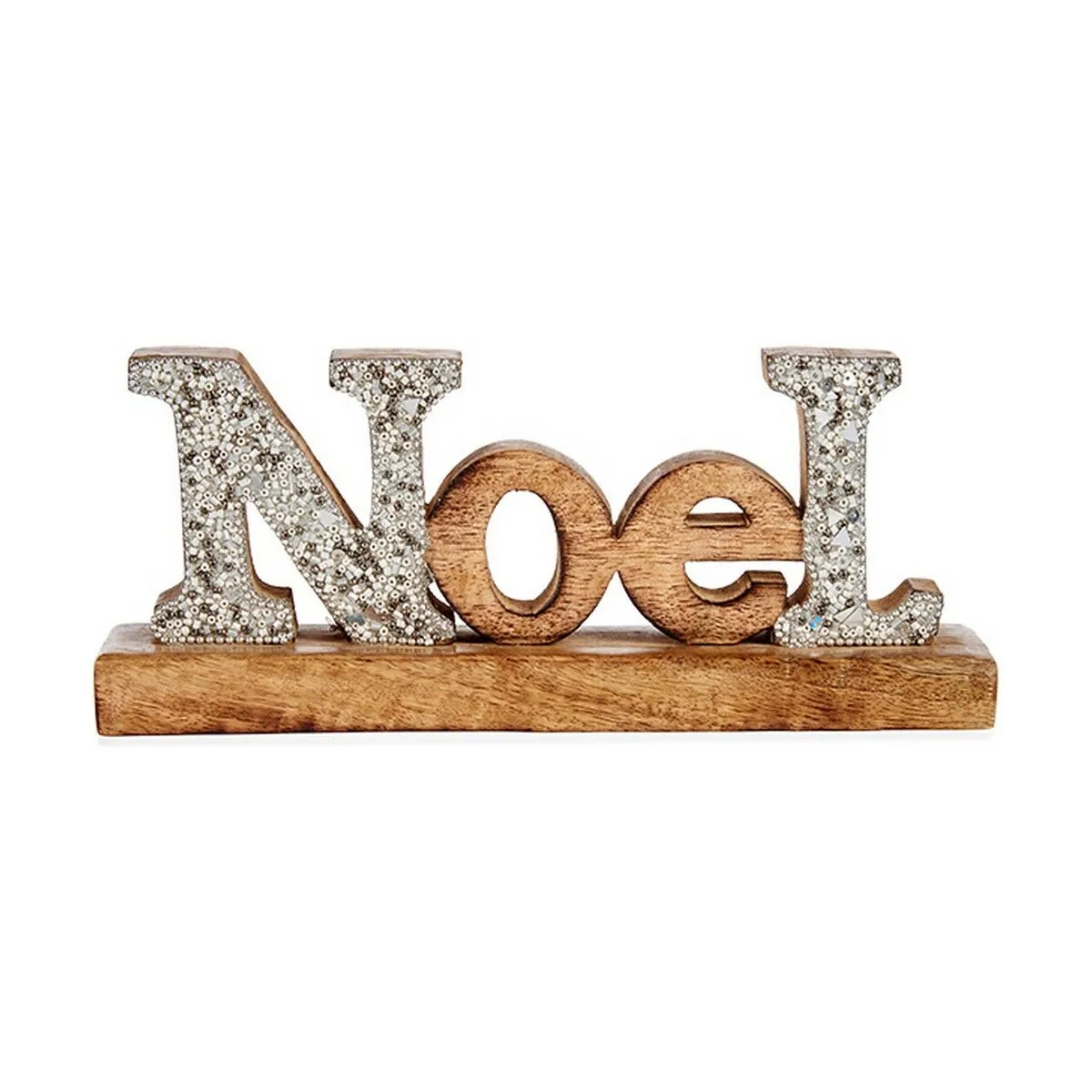 Dekorativní postava Krist+ Noel Stříbřitý Třpytky 6,5 x 10 x 25 cm