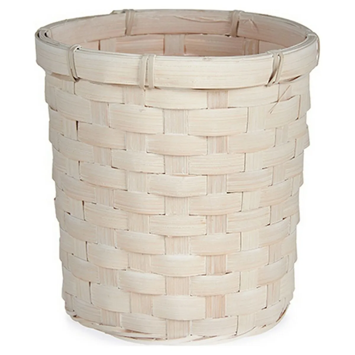 Květináč Gift Decor Bílý PVC Bambus 17 x 15 x 17 cm Kulatý