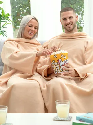 Přikrývka s rukávy s kapsou uprostřed Doublanket InnovaGoods
