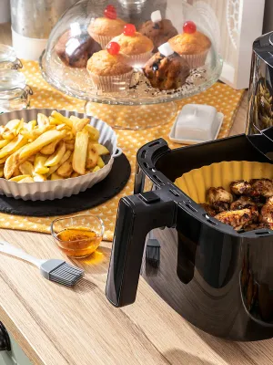 Silikonové misky do fritézy se štětcem Mollicon InnovaGoods 2 kusů