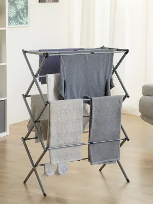 Skládací a rozkládací kovový sušák na prádlo s 3 výškami Cloxy InnovaGoods 11 tyčí