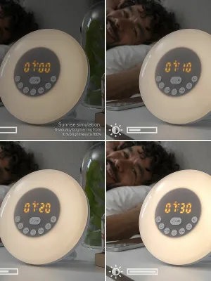 Dobíjecí budík s východem slunce a reproduktorem Sunrilk InnovaGoods