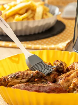 Silikonové misky do fritézy se štětcem Mollicon InnovaGoods 2 kusů