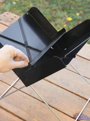 Přenosný skládací minigril na dřevěné uhlí Foldecue InnovaGoods