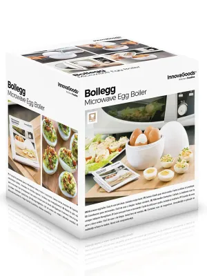 Vařič na Vajíčka do Mikrovlnné Trouby s Recepty Boilegg InnovaGoods