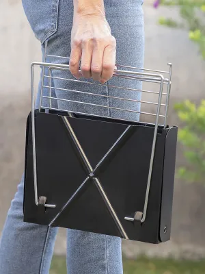 Přenosný skládací minigril na dřevěné uhlí Foldecue InnovaGoods