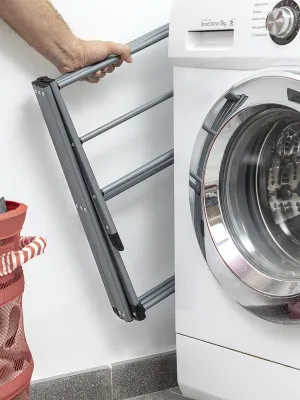 Skládací a rozkládací kovový sušák na prádlo s 3 výškami Cloxy InnovaGoods 11 tyčí