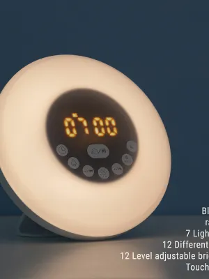 Dobíjecí budík s východem slunce a reproduktorem Sunrilk InnovaGoods