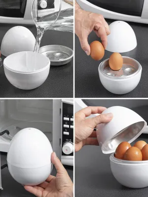 Vařič na Vajíčka do Mikrovlnné Trouby s Recepty Boilegg InnovaGoods