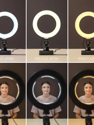 Kruhové selfie světlo se svorkovým držákem Lumahoop InnovaGoods