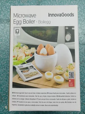 Vařič na Vajíčka do Mikrovlnné Trouby s Recepty Boilegg InnovaGoods
