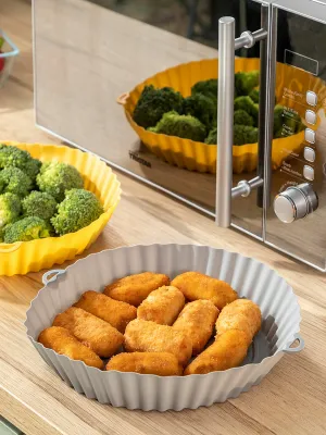 Silikonové misky do fritézy se štětcem Mollicon InnovaGoods 2 kusů