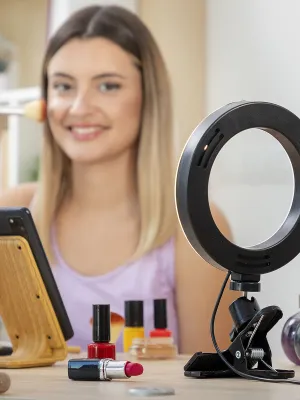 Kruhové selfie světlo se svorkovým držákem Lumahoop InnovaGoods
