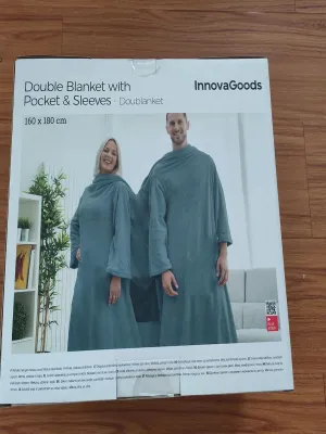 Přikrývka s rukávy s kapsou uprostřed Doublanket InnovaGoods