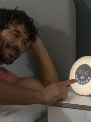 Dobíjecí budík s východem slunce a reproduktorem Sunrilk InnovaGoods