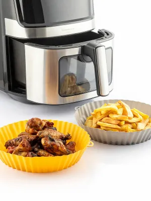 Silikonové misky do fritézy se štětcem Mollicon InnovaGoods 2 kusů