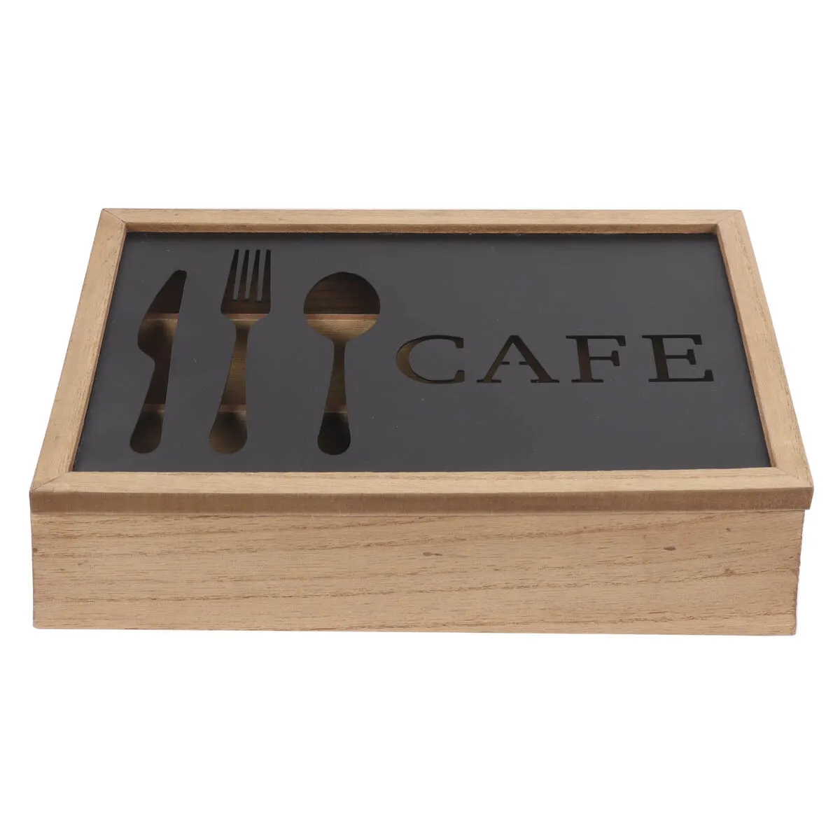 Příborník DKD Home Decor Kaštanová Černý Kov Dřevo MDF Vintage 25 x 18 x 6 cm