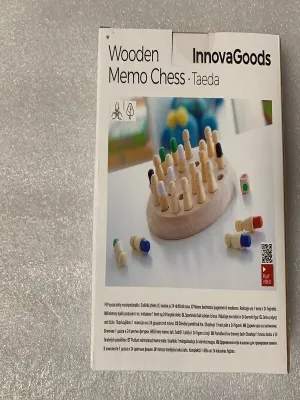 Dřevěné paměťové šachy Taeda InnovaGoods 26 Kusy