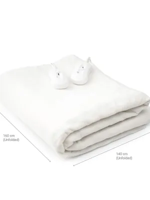 Dvojlůžkový elektrický ohřívač Blewarm InnovaGoods 60+60 W 140 x 160 cm Bílý
