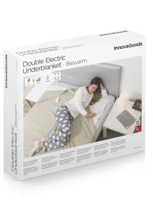 Dvojlůžkový elektrický ohřívač Blewarm InnovaGoods 60+60 W 140 x 160 cm Bílý