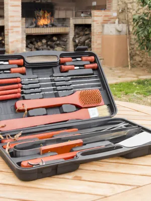 Kufřík nářadí na grilování Barbecase InnovaGoods 18 Kusy