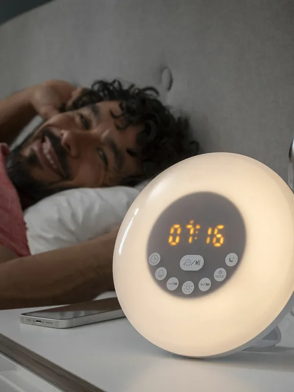 Produkt Dobíjecí budík s východem slunce a reproduktorem Sunrilk InnovaGoods Obrázek