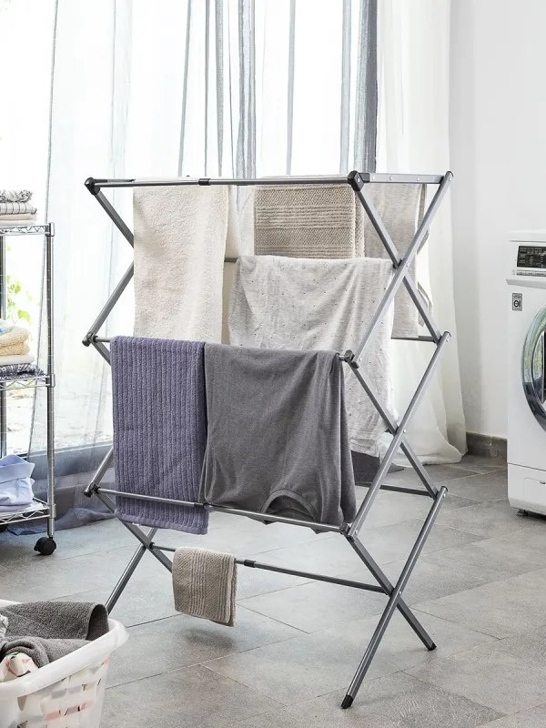 Produkt Skládací a rozkládací kovový sušák na prádlo s 3 výškami Cloxy InnovaGoods 11 tyčí Obrázek