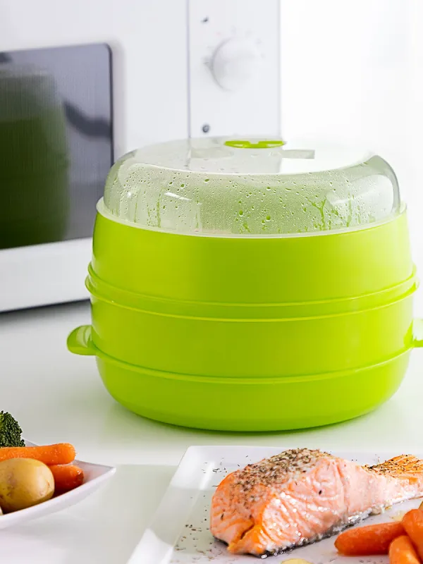 Produkt Dvojitý Napařovač do Mikrovlnné Trouby Codowave InnovaGoods Obrázek
