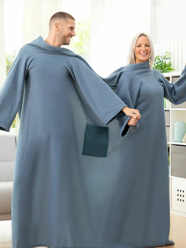 Produkt Přikrývka s rukávy s kapsou uprostřed Doublanket InnovaGoods Obrázek