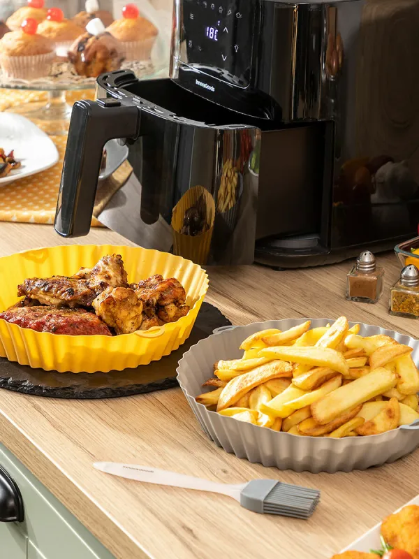 Produkt Silikonové misky do fritézy se štětcem Mollicon InnovaGoods 2 kusů Obrázek