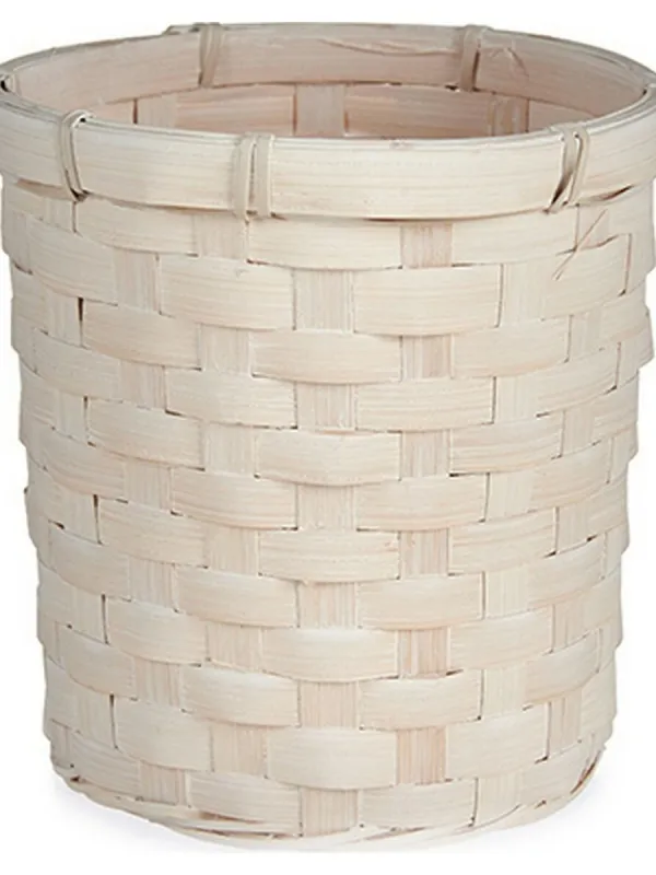 Produkt Květináč Gift Decor Bílý PVC Bambus 17 x 15 x 17 cm Kulatý Obrázek