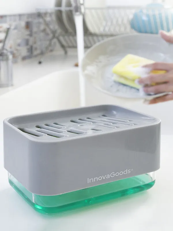 Produkt Dávkovač mýdla 2 v 1 na dřez Pushoap InnovaGoods Obrázek